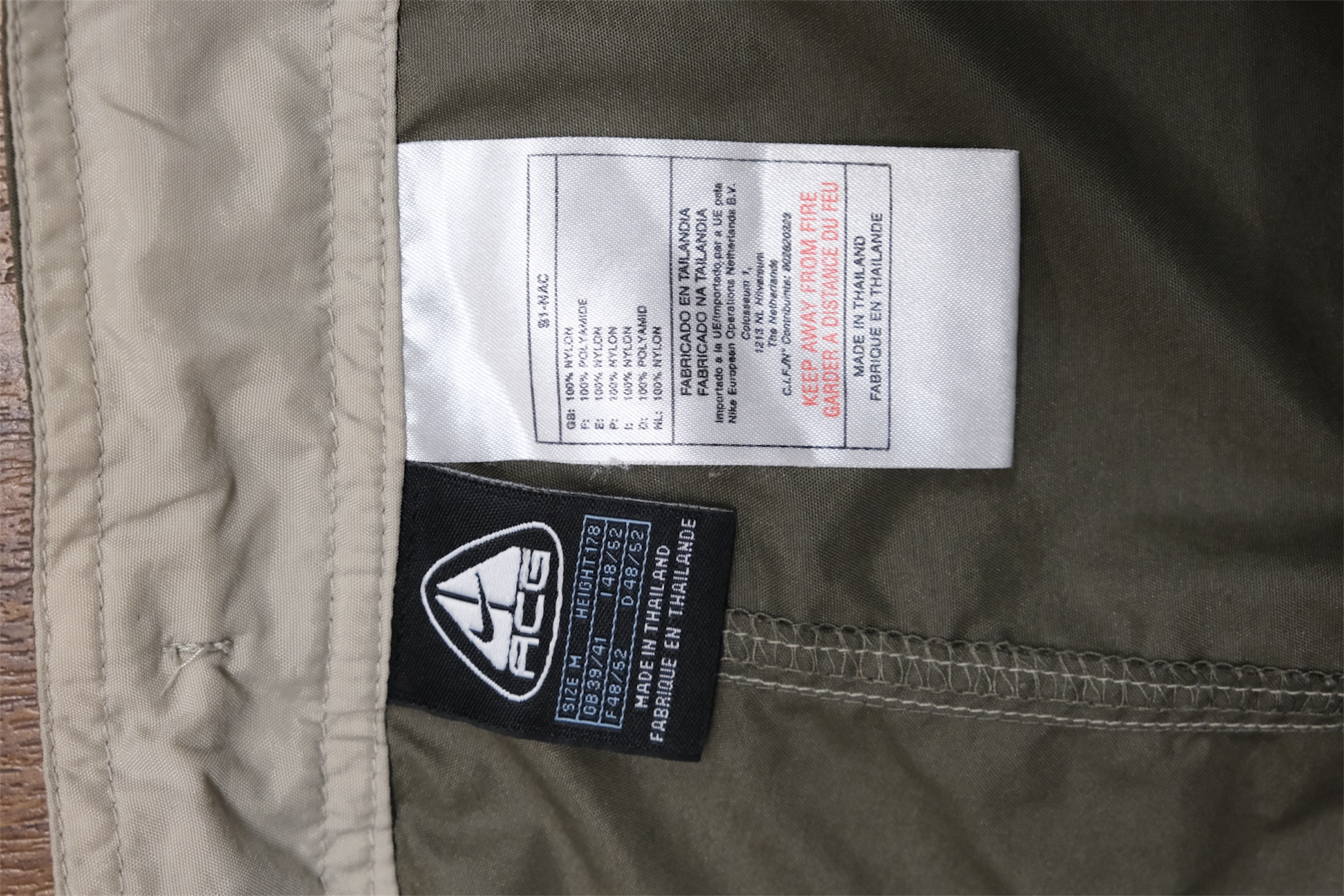 Nike ACG khaki green Trek Trousers