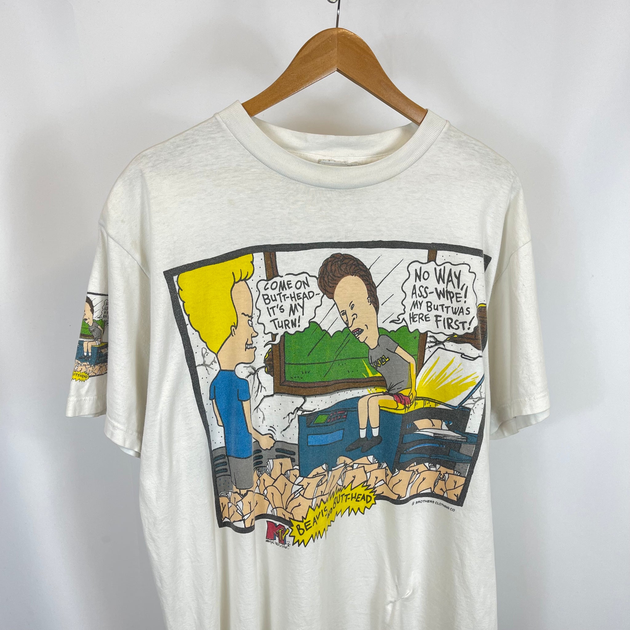 90s RARE Beavis & Butthead Graphic T-Shirt (L)