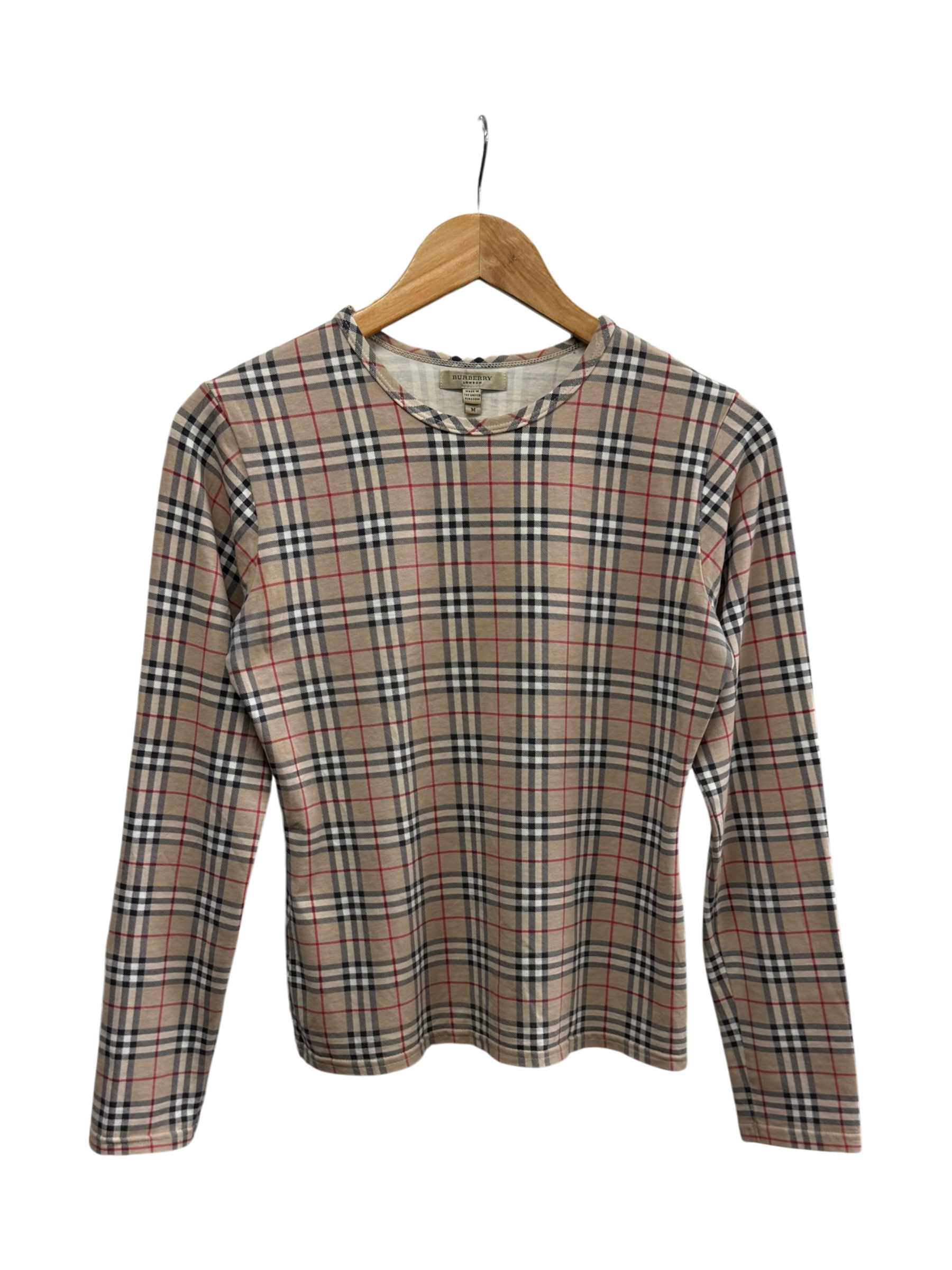 WMNS Vintage Burberry Nova Check L/S Top