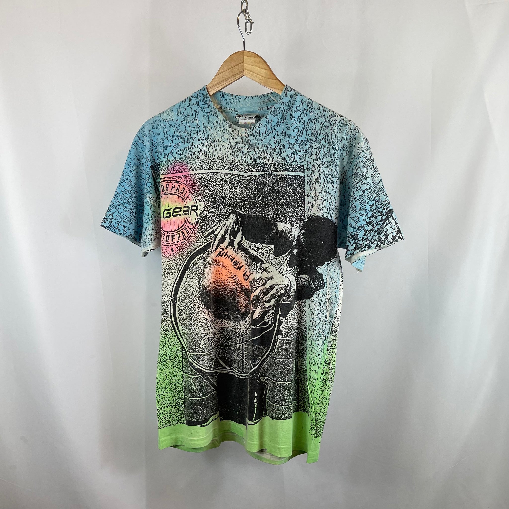 90s LA Gear Allover Print T-Shirt (M)