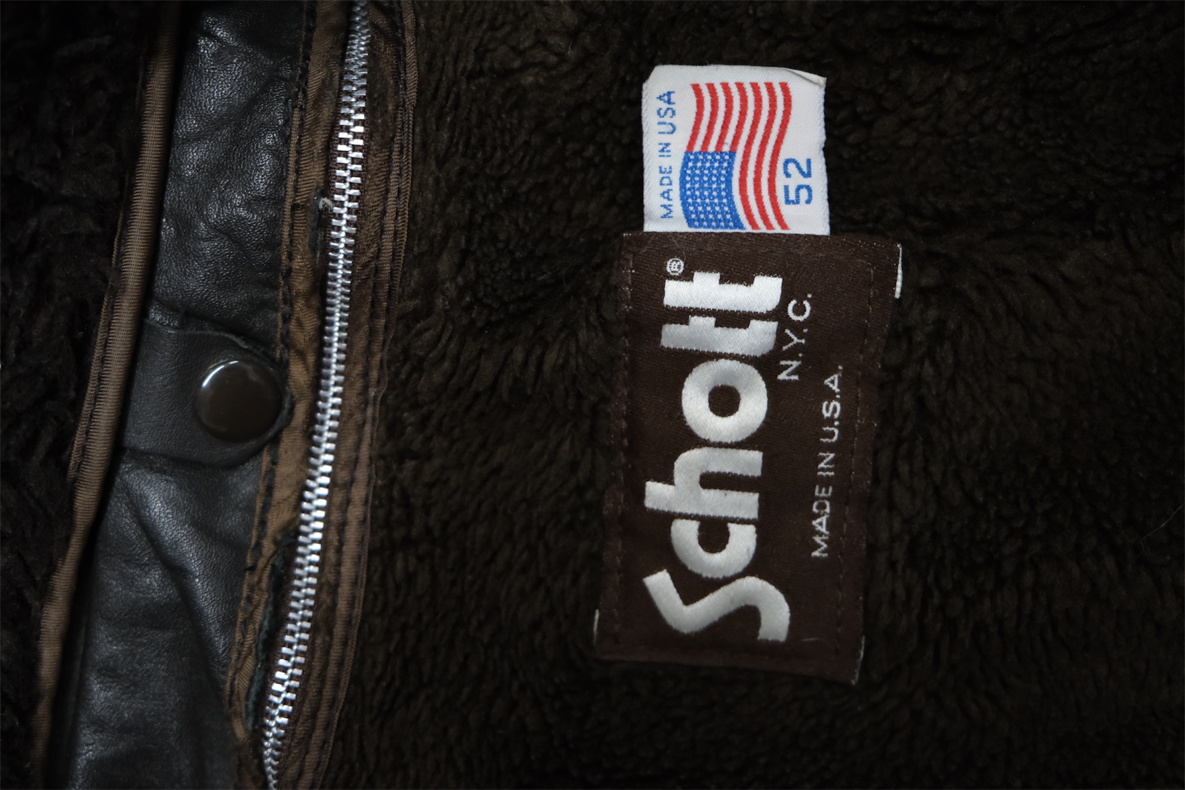 Schott Fur Lined Leather Jacket