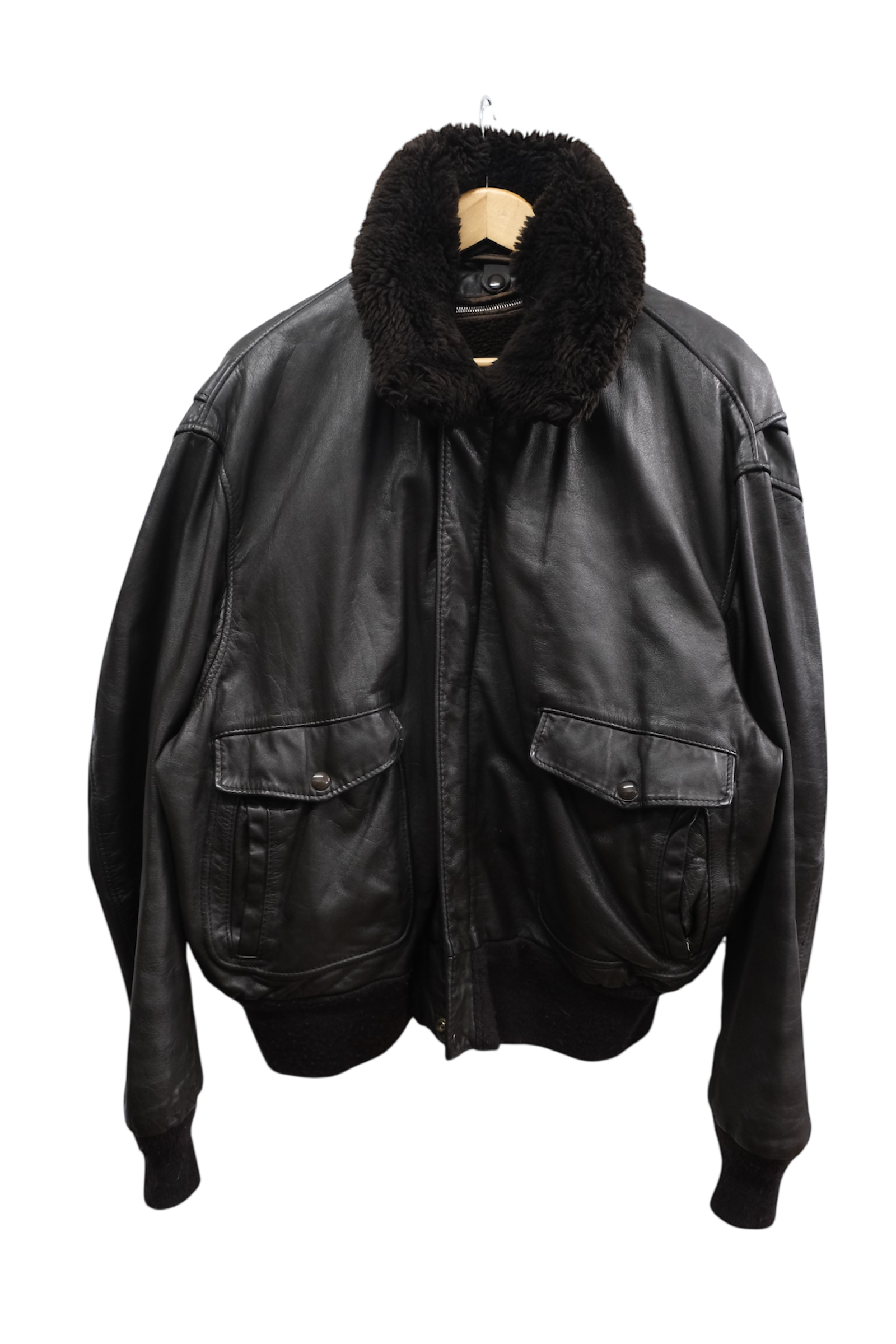 Schott Fur Lined Leather Jacket