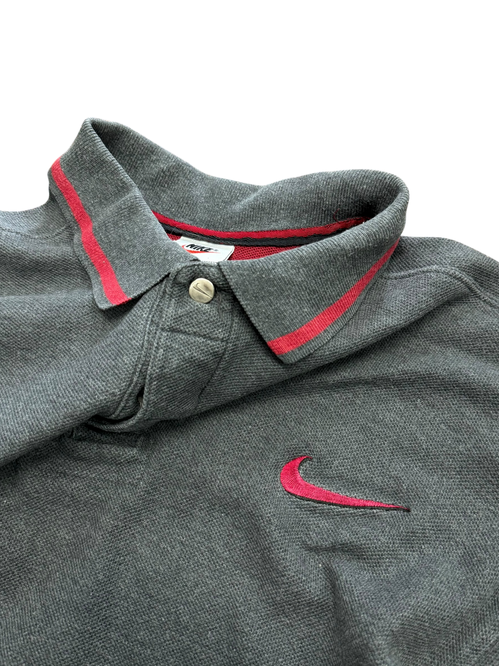 90s Nike Grey Polo Shirt