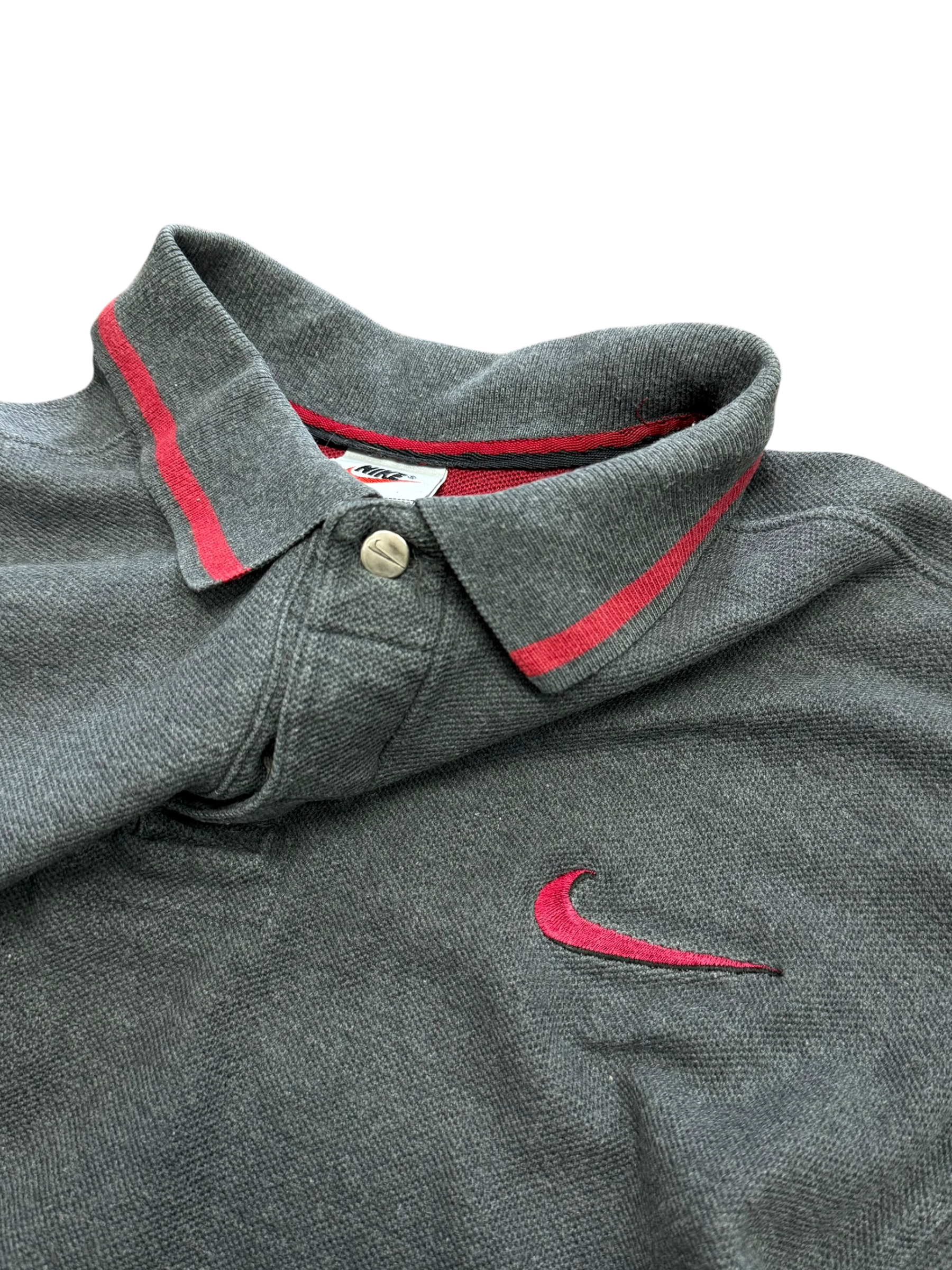 90s Nike Grey Polo Shirt