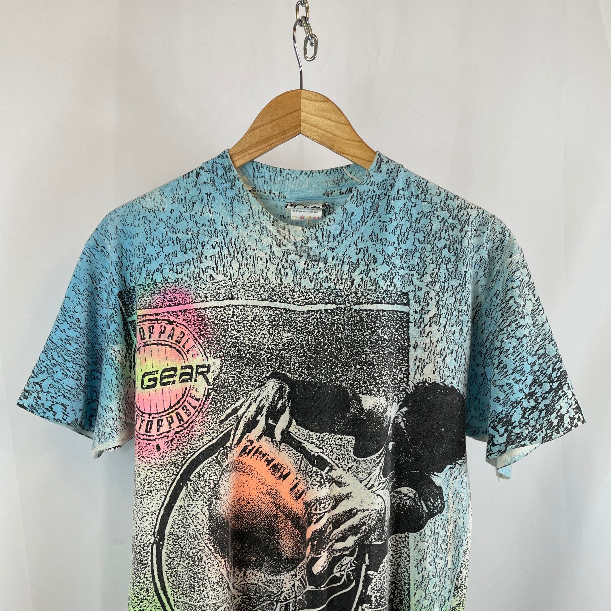 90s LA Gear Allover Print T-Shirt (M)