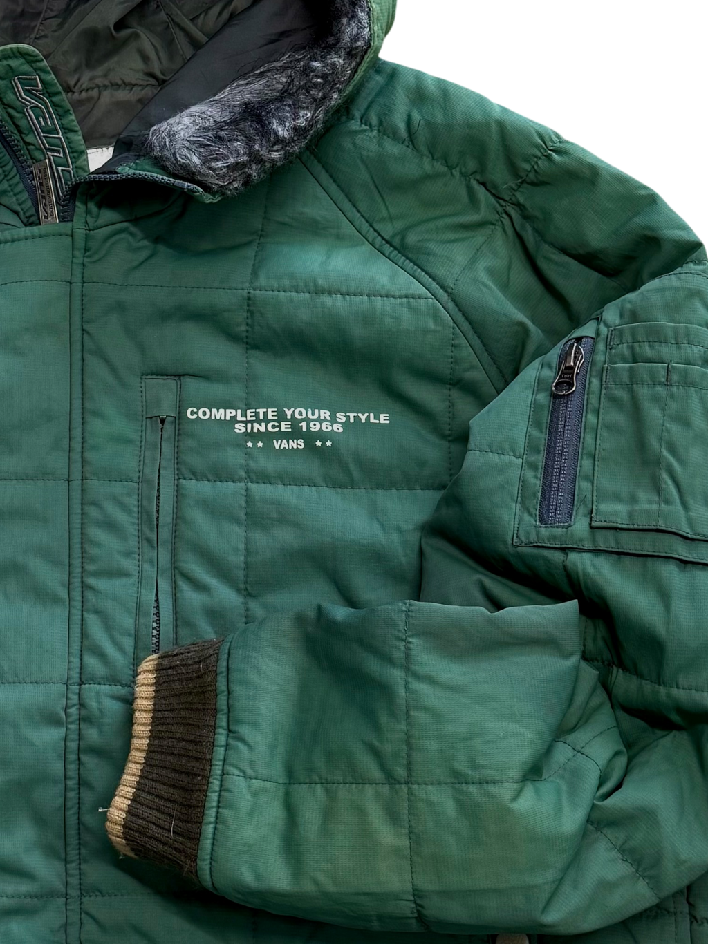 90s Vans Padded Fur Collar Jacket