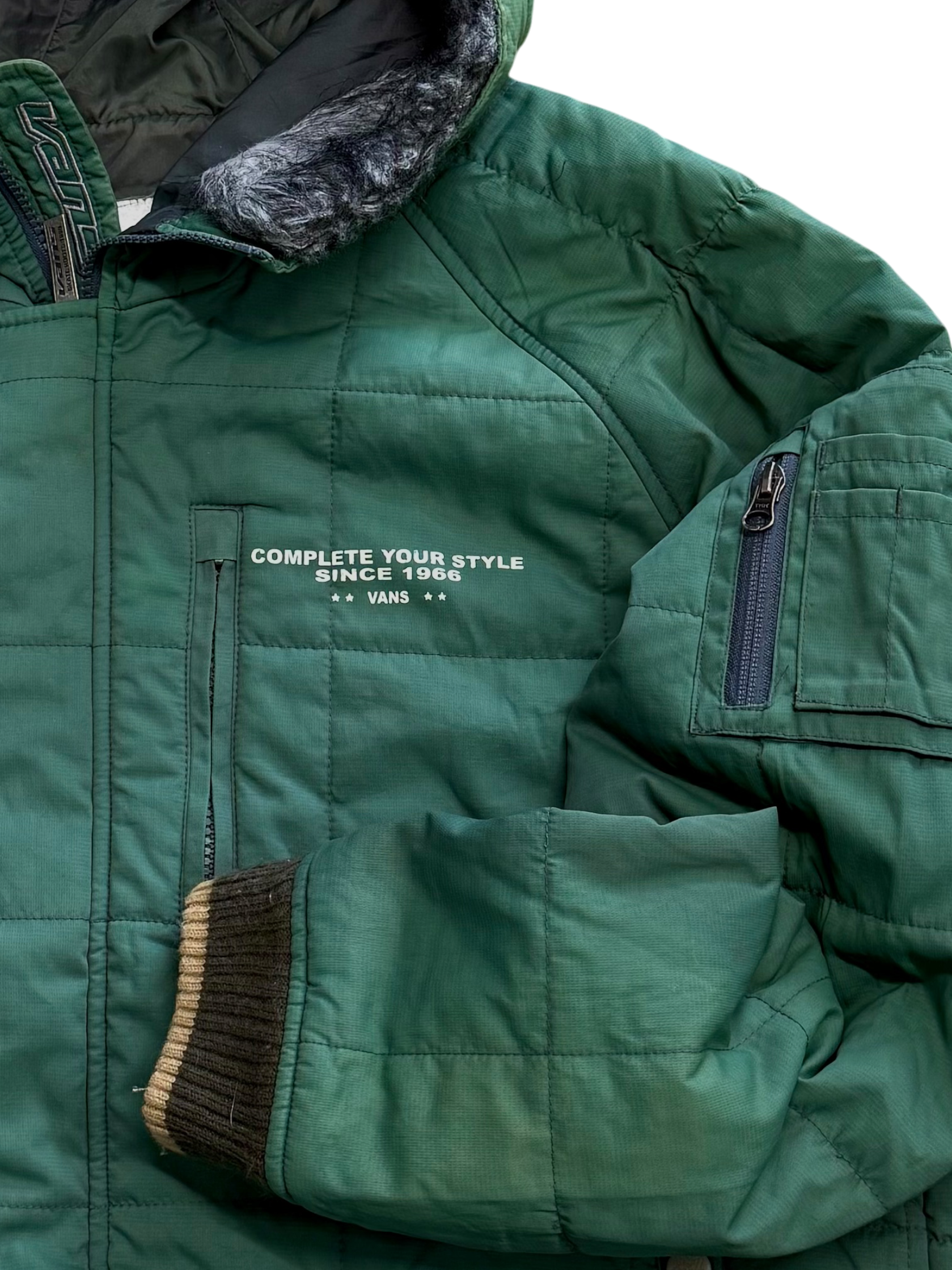 90s Vans Padded Fur Collar Jacket