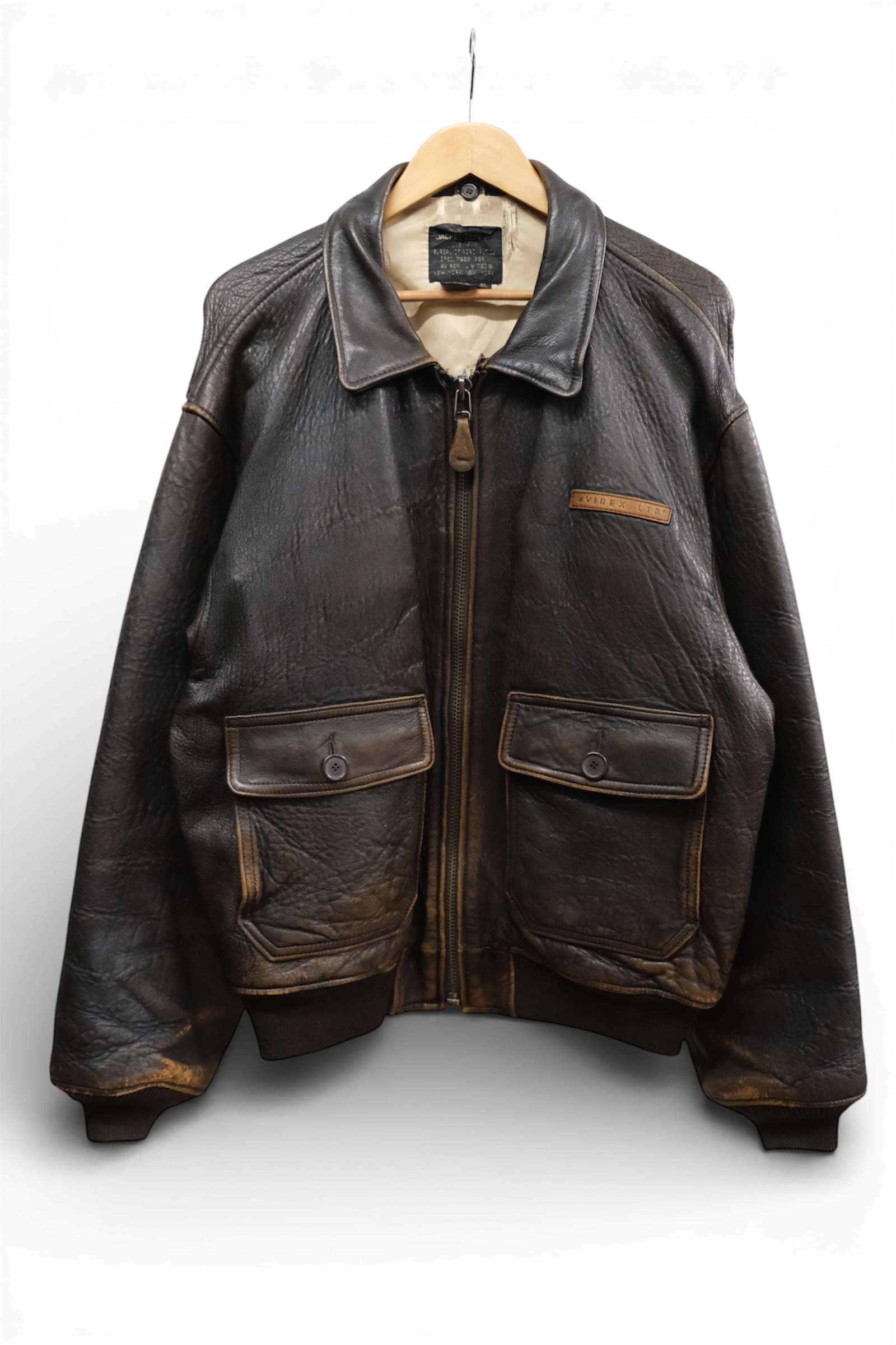 Brown Avirex Leather Jacket