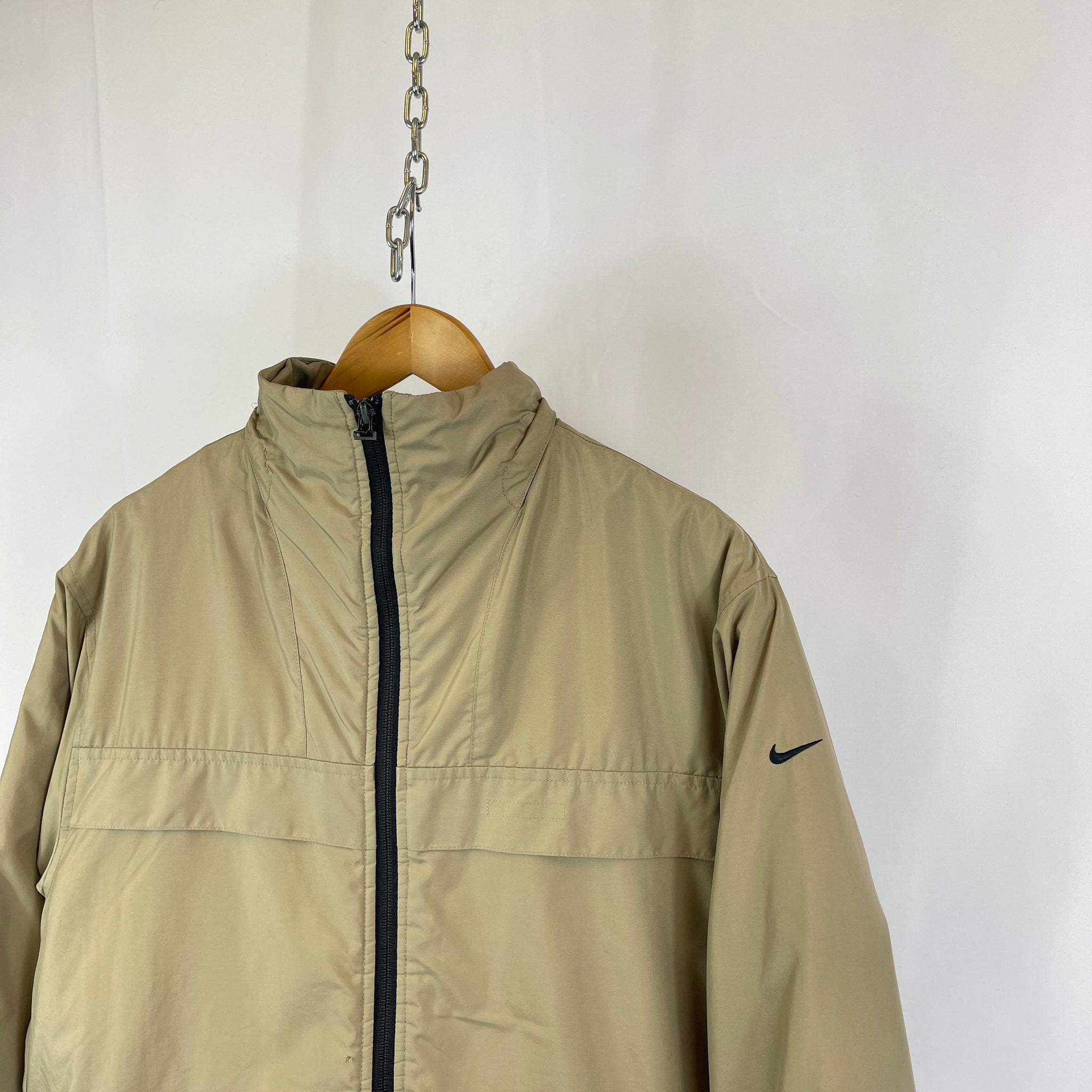 00s Nike Beige Swoosh Jacket (L)