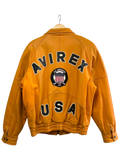 Vintage Avirex USA Orange Leather Jacket