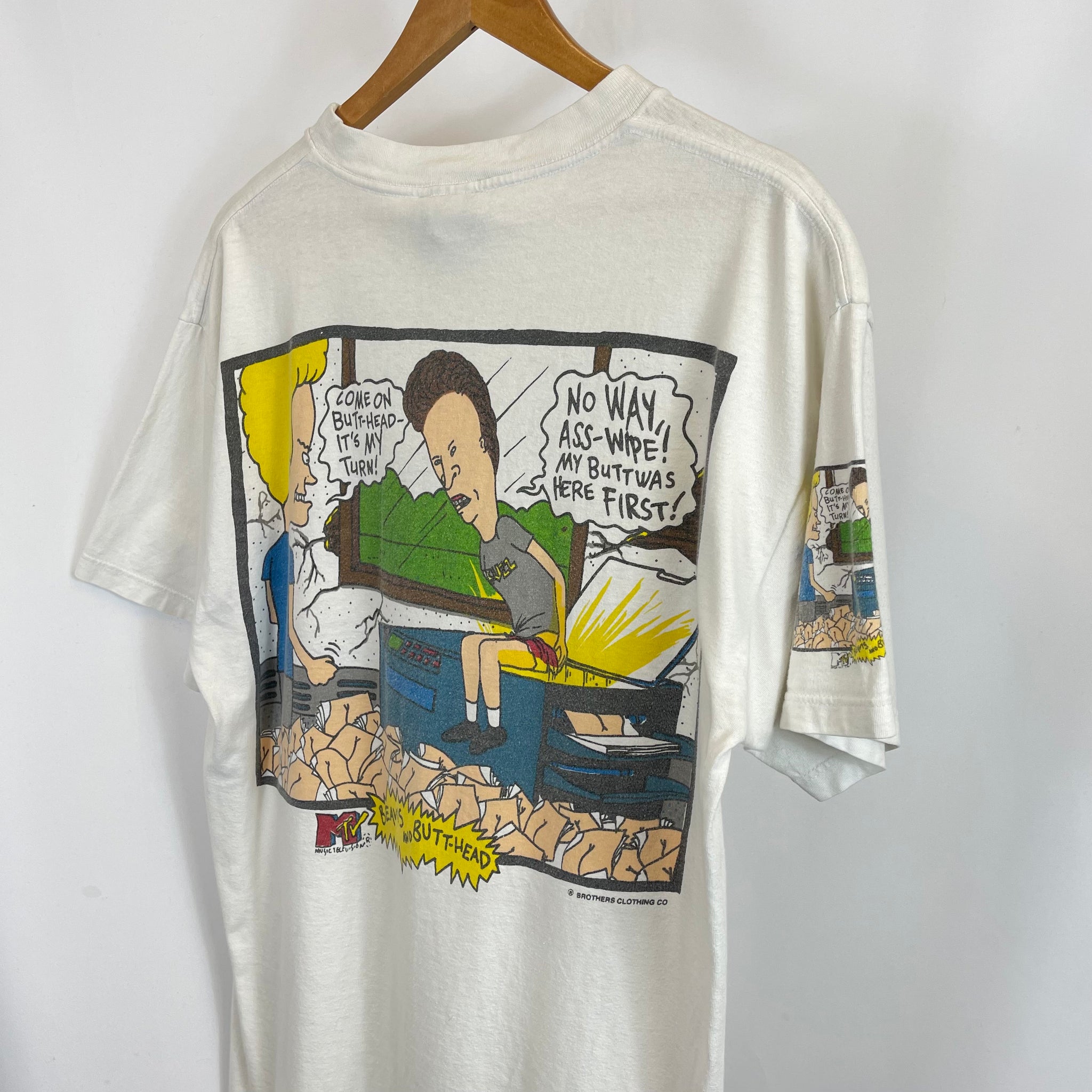 90s RARE Beavis & Butthead Graphic T-Shirt (L)