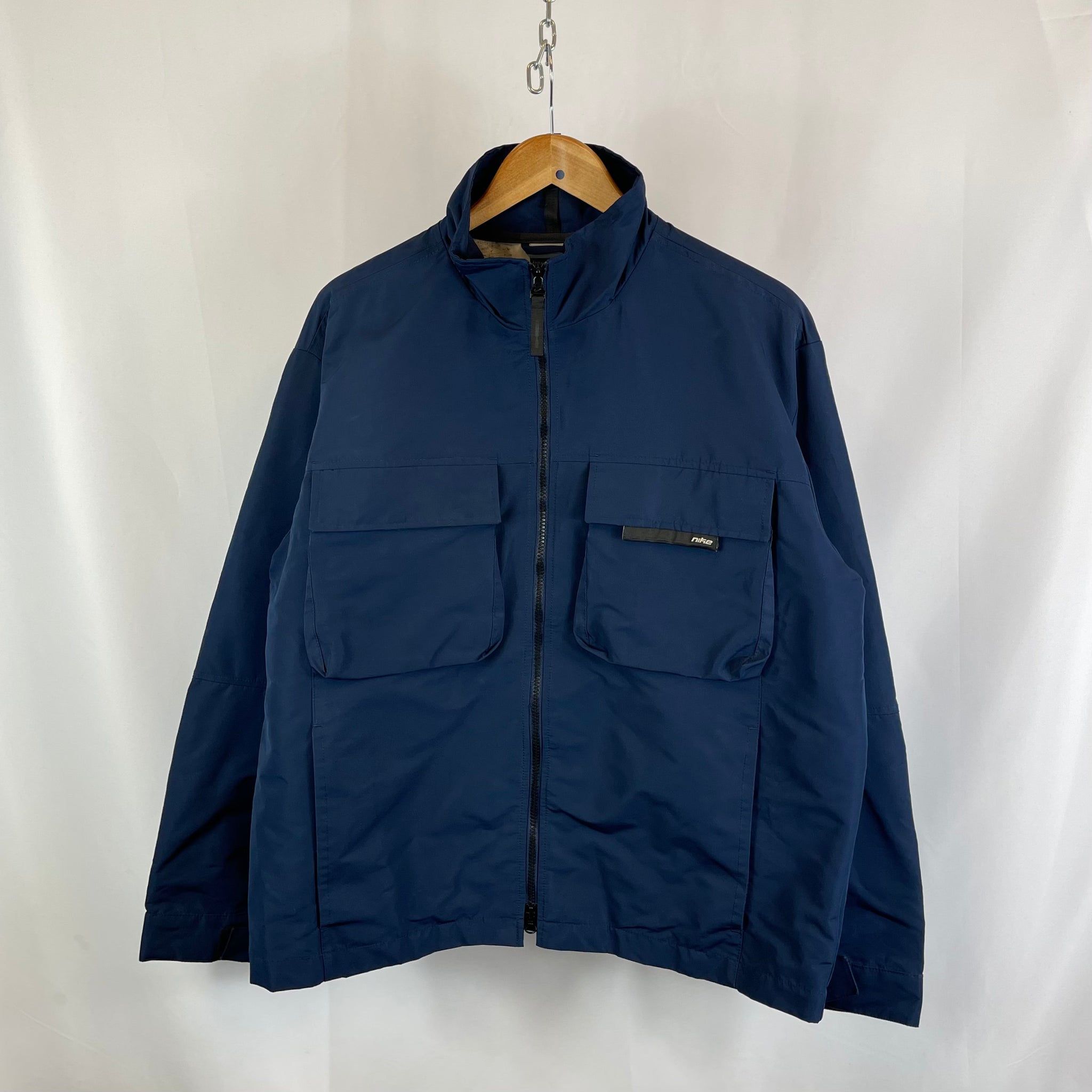 00s Nike Navy Cargo Jacket (L)