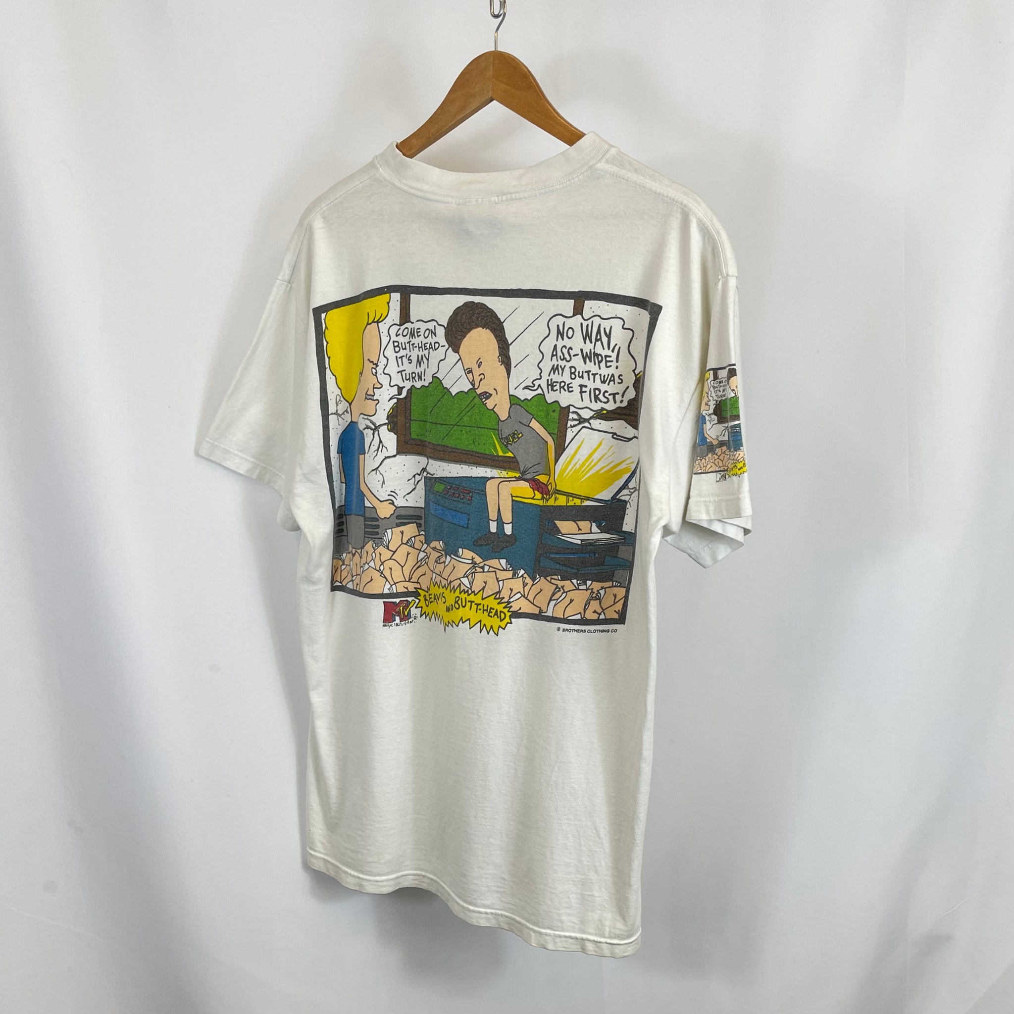 90s RARE Beavis & Butthead Graphic T-Shirt (L)