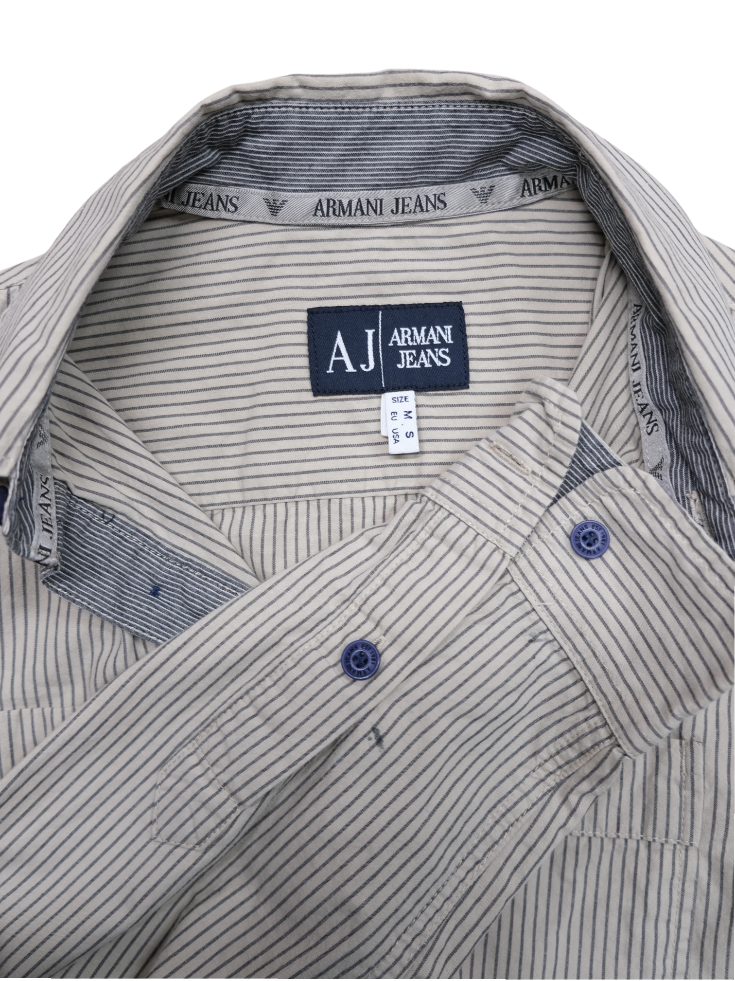Armani Jeans pin striped shirt