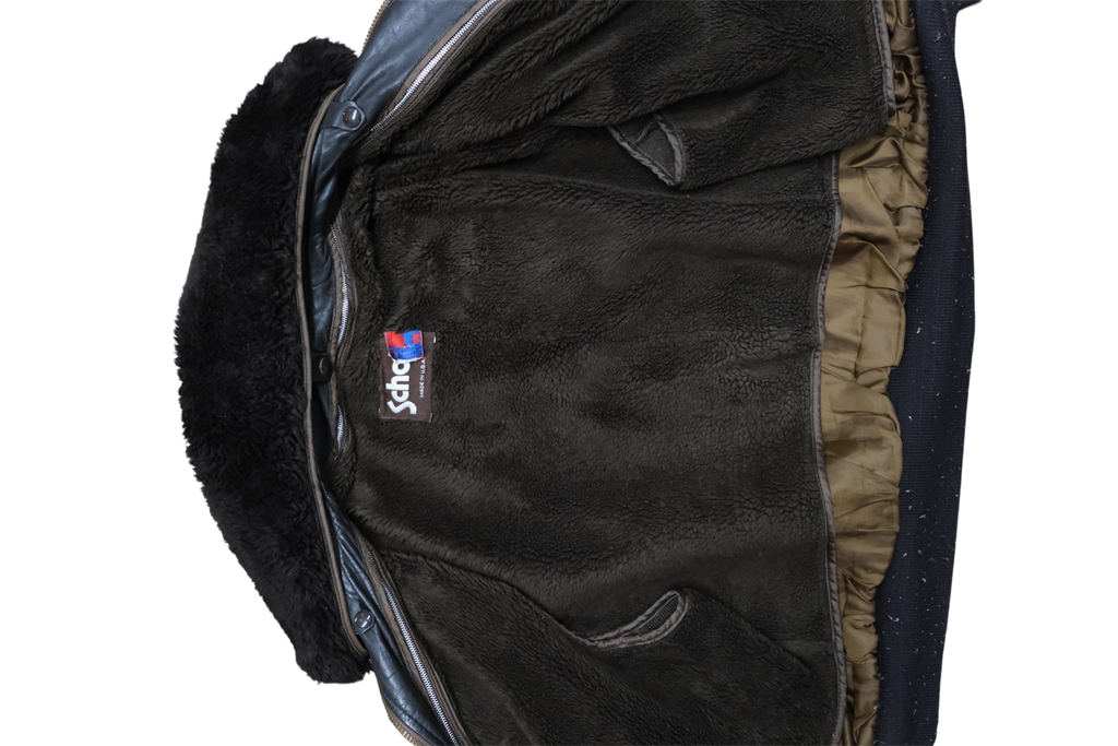 Schott Fur Lined Leather Jacket