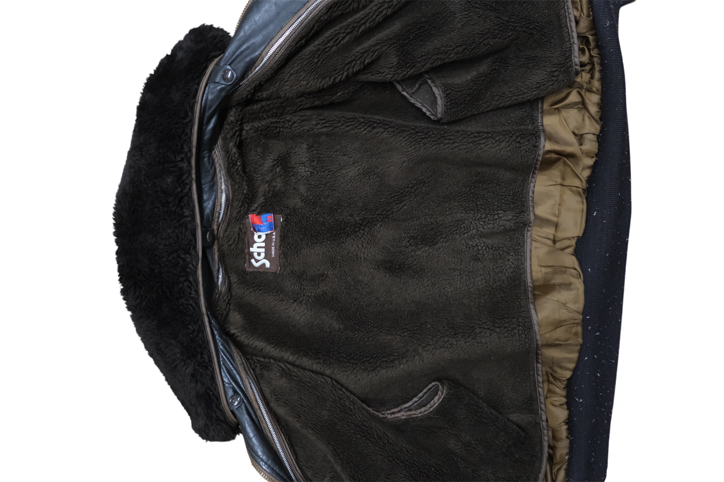 Schott Fur Lined Leather Jacket