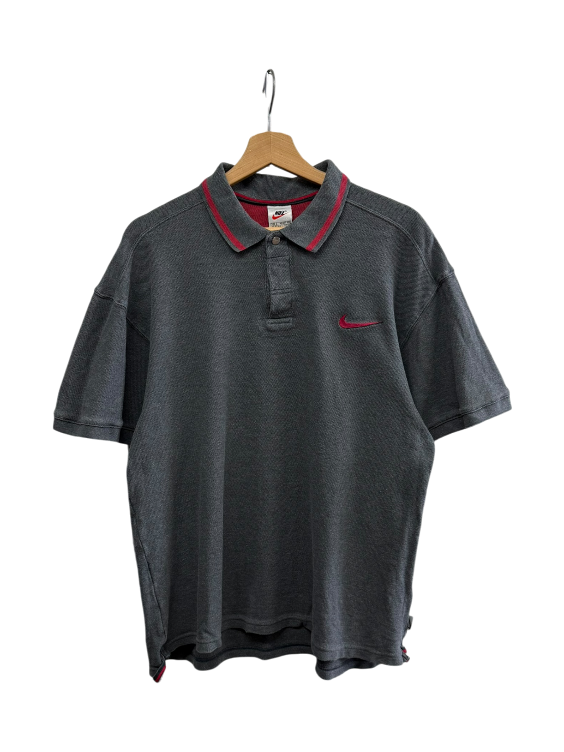 90s Nike Grey Polo Shirt