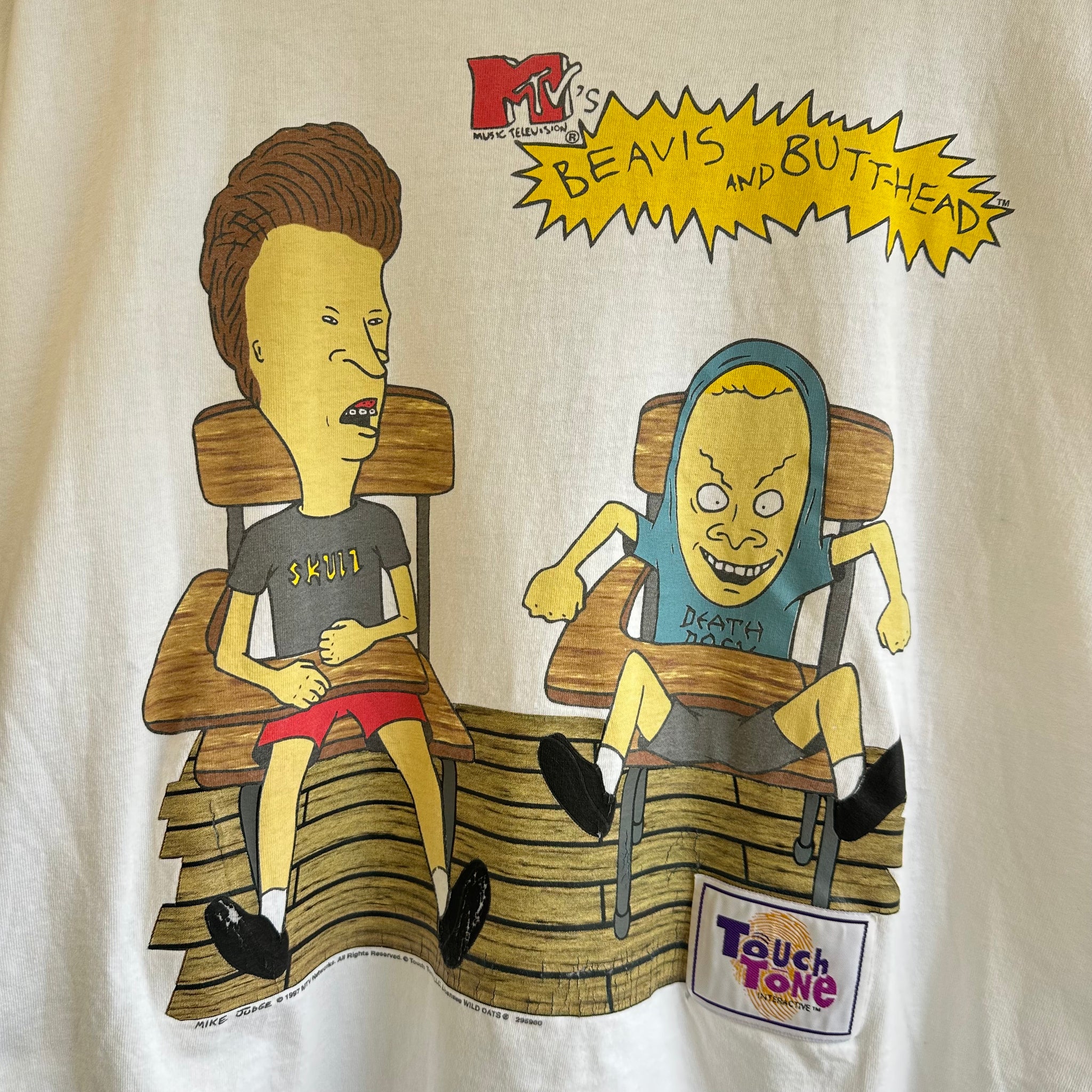 Vintage 1997 Beavis and Butthead Graphic T-shirt (L)