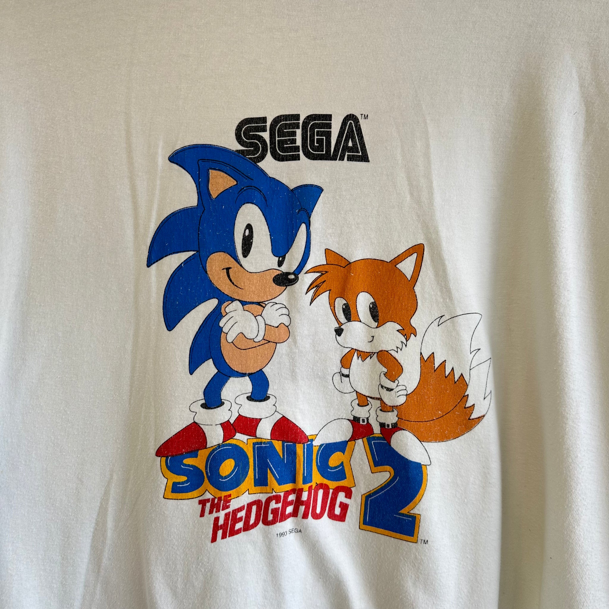 Vintage 1993 Sega Sonic The Hedgehog Graphic T-shirt (XL)