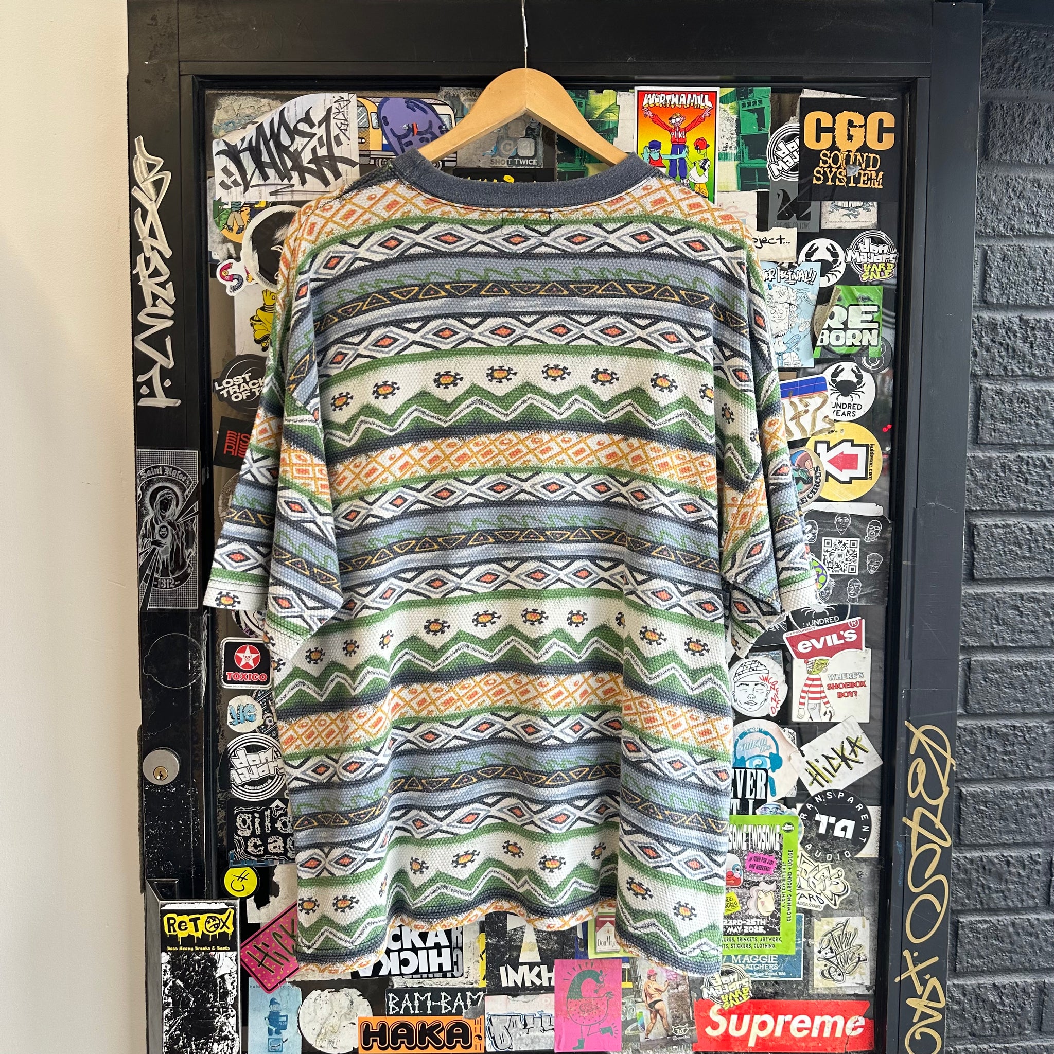 Vintage 90s Baggy AOP Graphic T-shirt (XL)