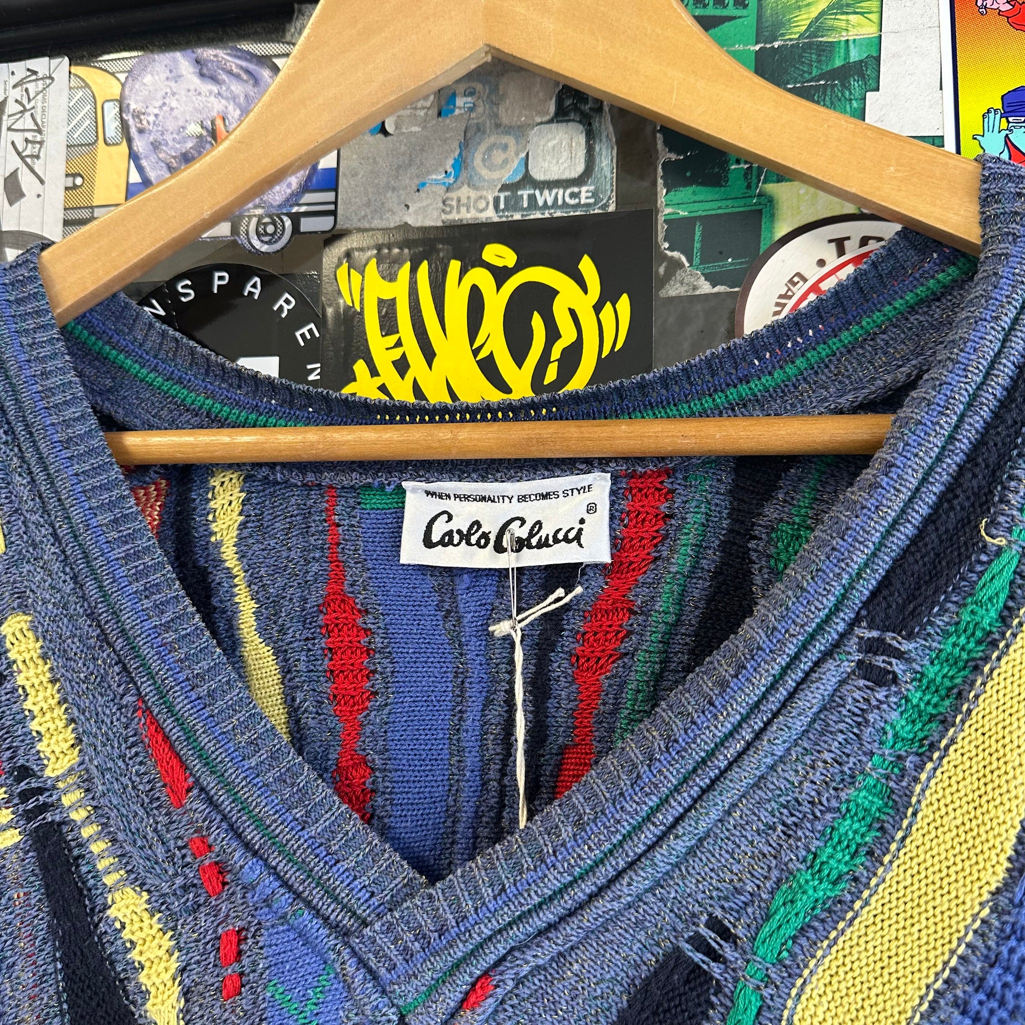Vintage 90s Coco Colucci V-Neck Knit (L)