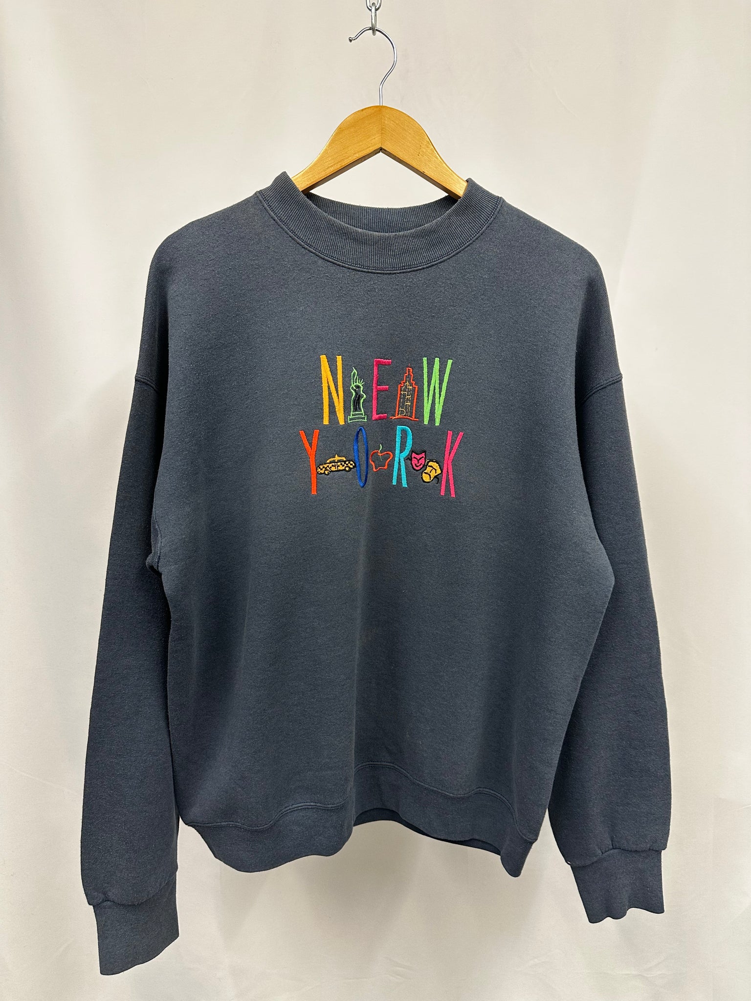 90's NYC Spellout Crewneck (L)