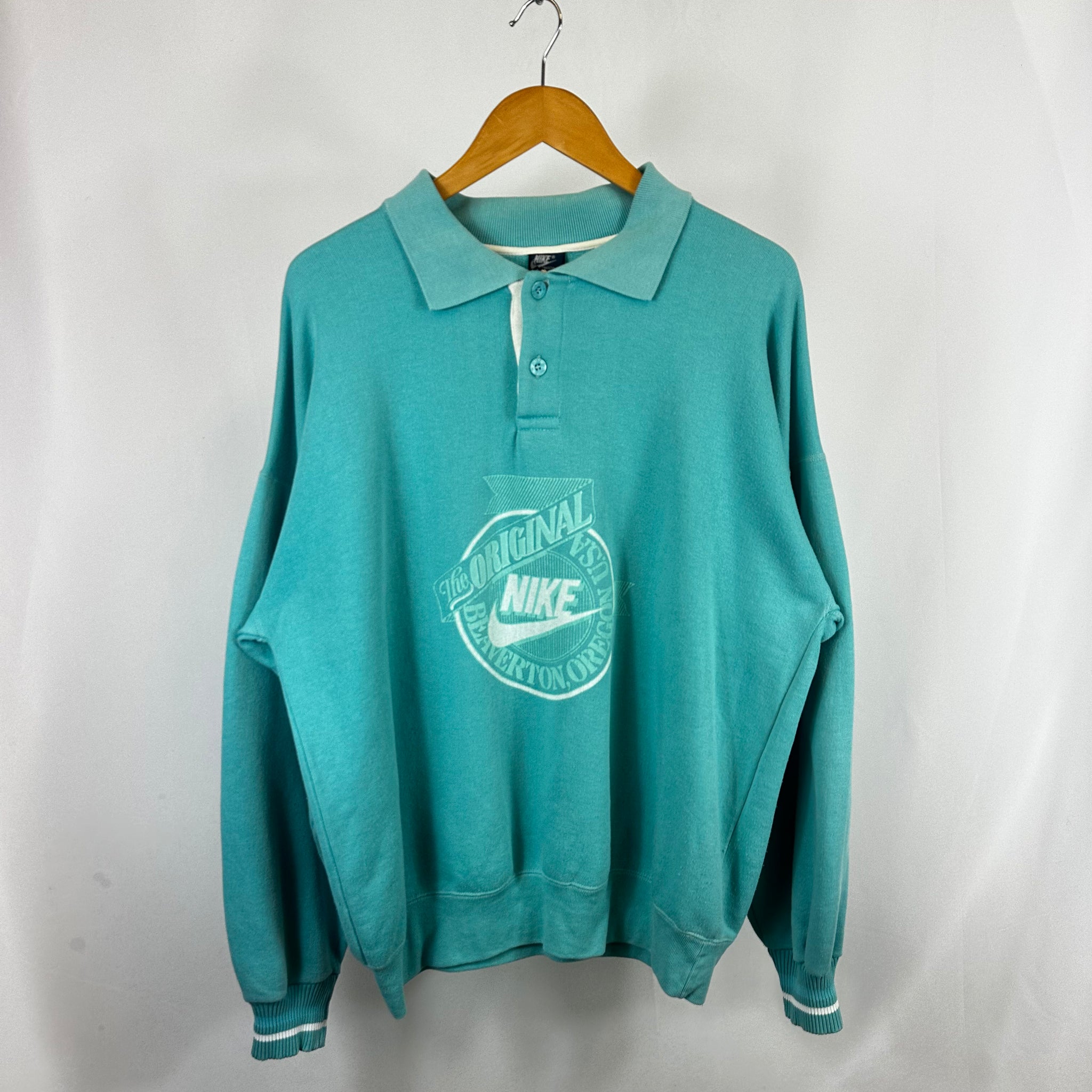 90's Nike Collared Sweatshirt (XL)