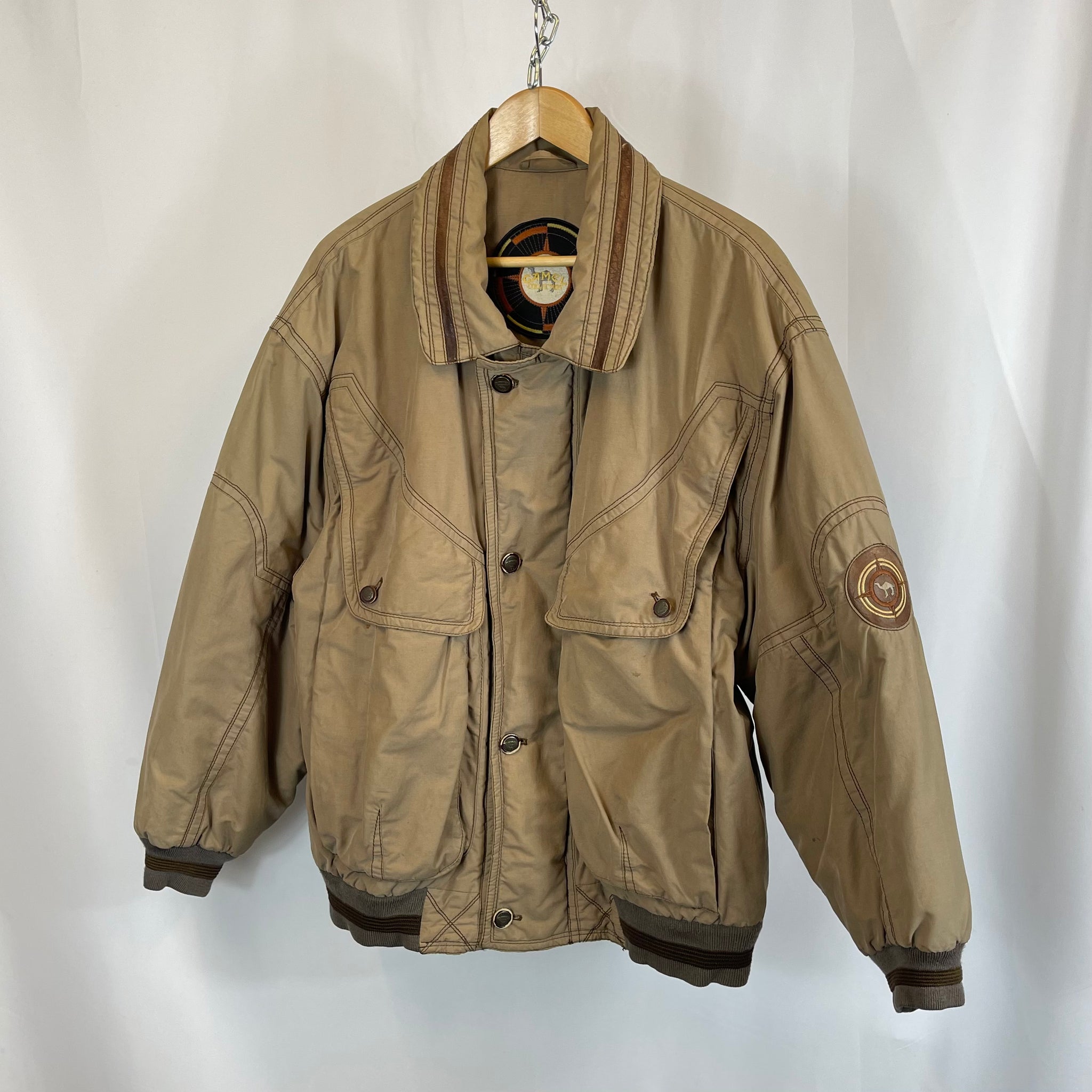 90's Camel Padded Jacket (XL)