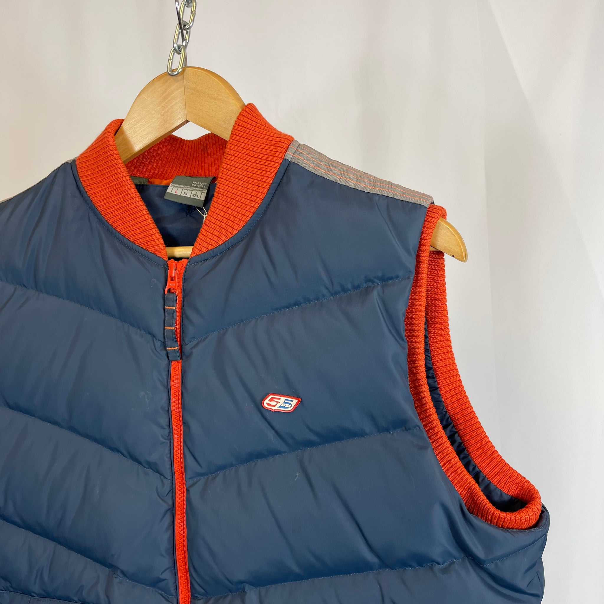 00's Nike Navy Puffer Gilet (L)