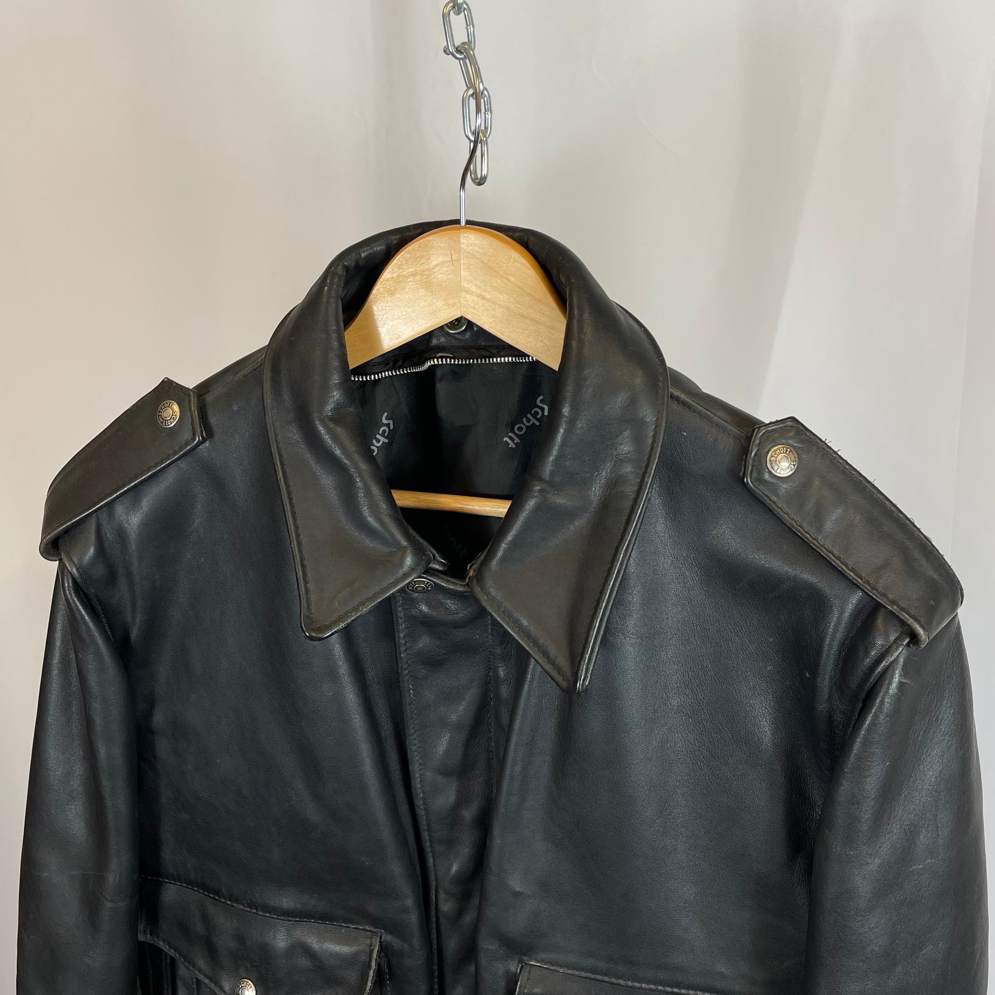 90's Schott Leather Jacket (L)