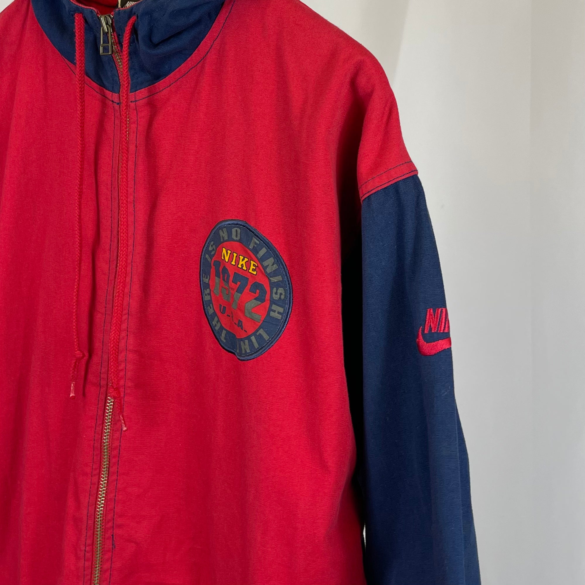 90's Nike Spellout Hooded Jacket (L)