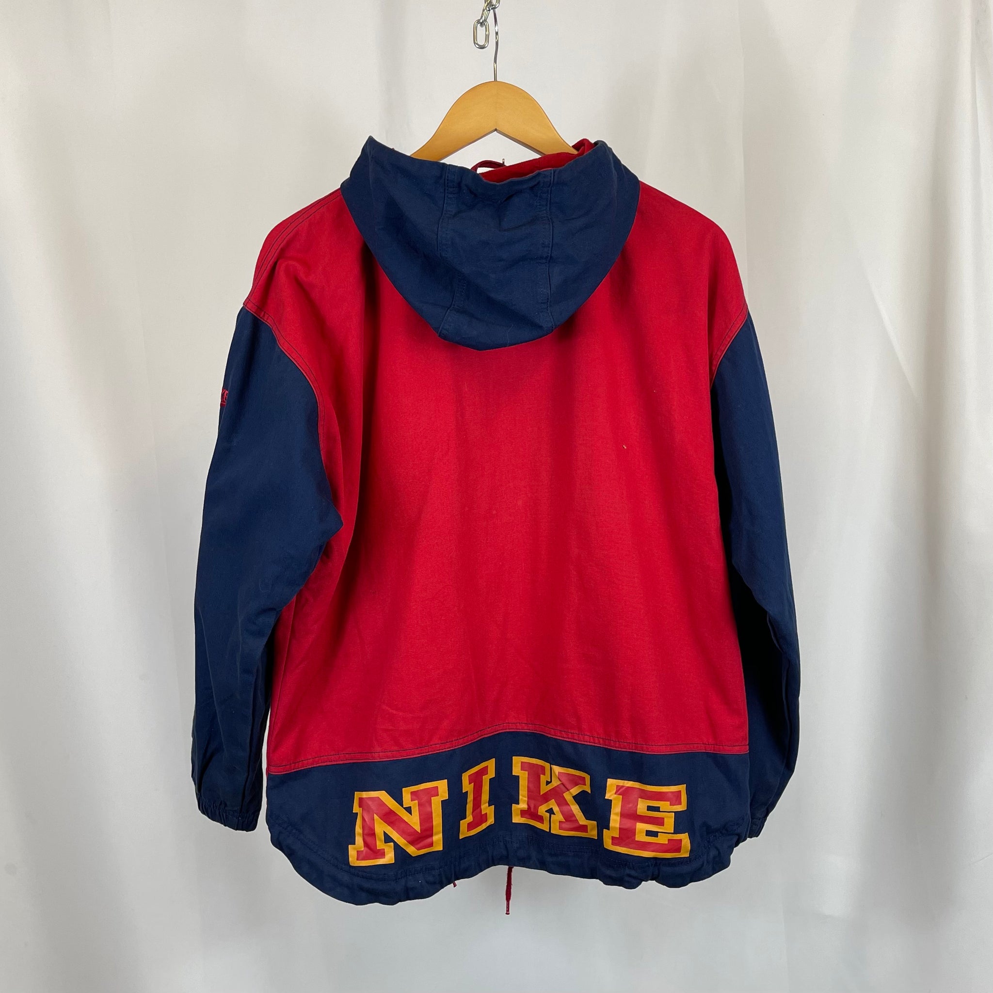 90's Nike Spellout Hooded Jacket (L)