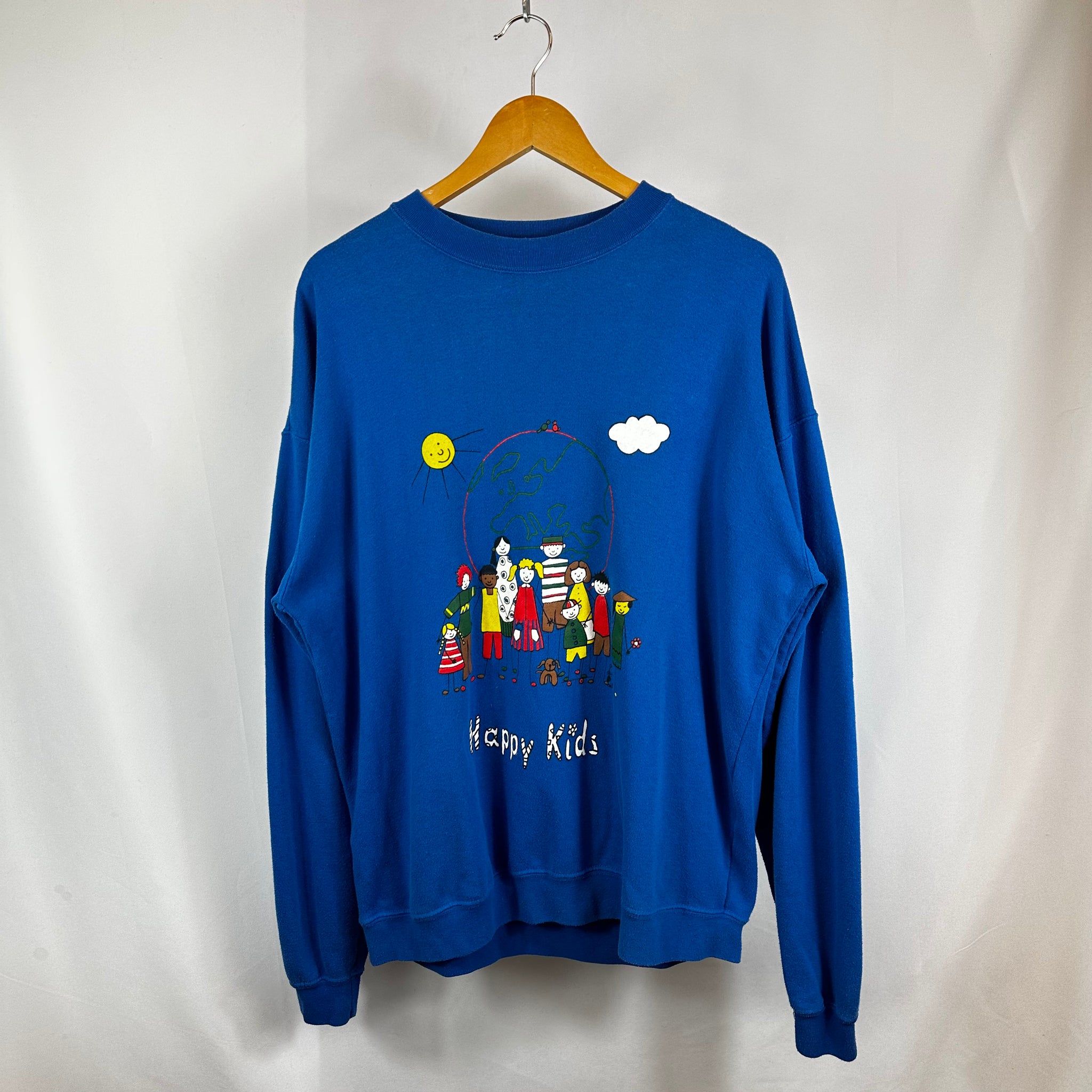 90s Happy Kids Graphic Crewneck (XL)